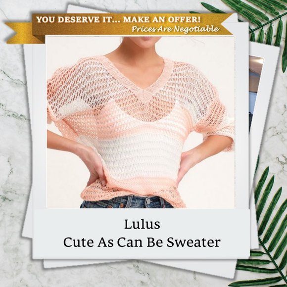 Lulus Tops - Lulus S Striped V-Neck Sweater
